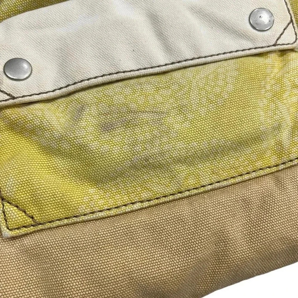 Fossil Yellow Canvas Messenger Bag - Picture 7 of 12